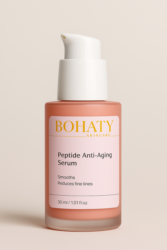 Peptide Anti-Aging Serum with Hyaluronic Acid + Ginkgo | BOHATY Skincare