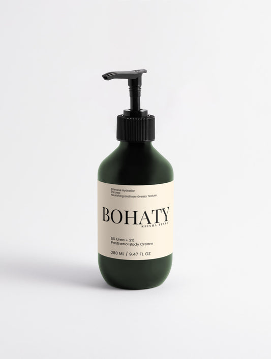 BOHATY Deep Hydration Body Cream – Urea + Panthenol + Hyaluronic Acid