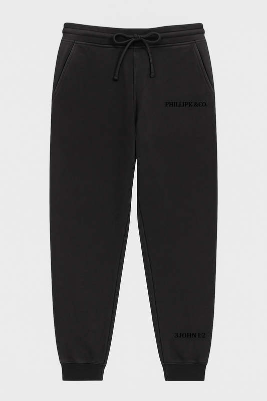 PhillipK & Co. Signature Pigment Slate Black Dyed Sweatpants