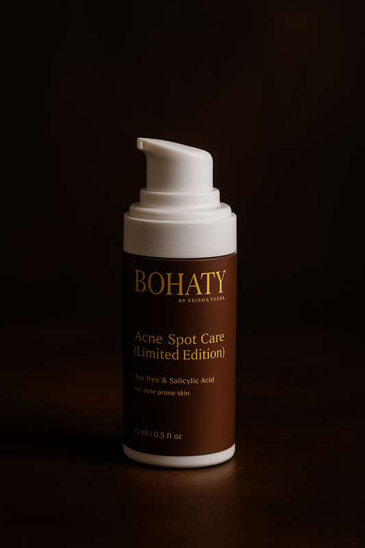 BOHATY Acne Spot Treatment Serum – Tea Tree + Salicylic Acid for Blemish Control (Organic, Vegan)